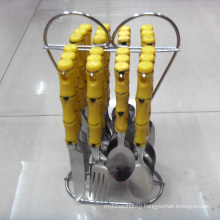 Stainless Steel Cutlery Set with Iron Shelf